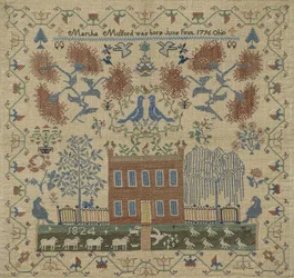 Stickmustertuch, 1824